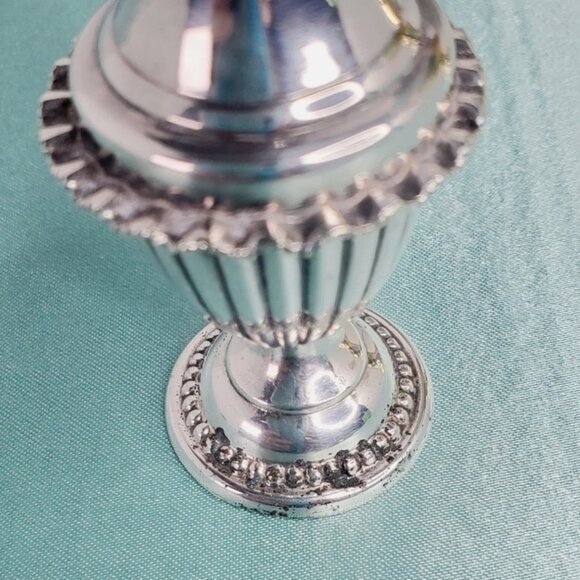 Antique Silver-Plated Salt Cellar Cruet Set: Edwardian Walter Semple Jr. Glasgow - Picture 8 of 12